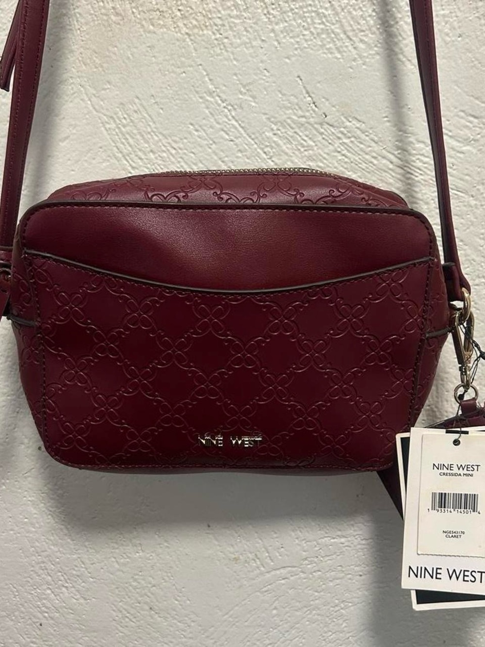 Nine West Wine Quilted Crossbody Bag